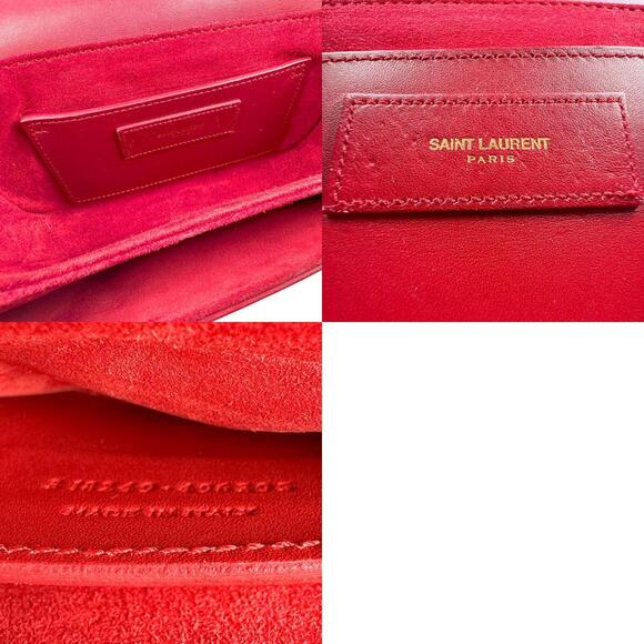 Saint Laurent Classic Crossbody Bag Gold Lulu Bordeaux Leather - Picture 5 of 5